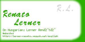 renato lerner business card